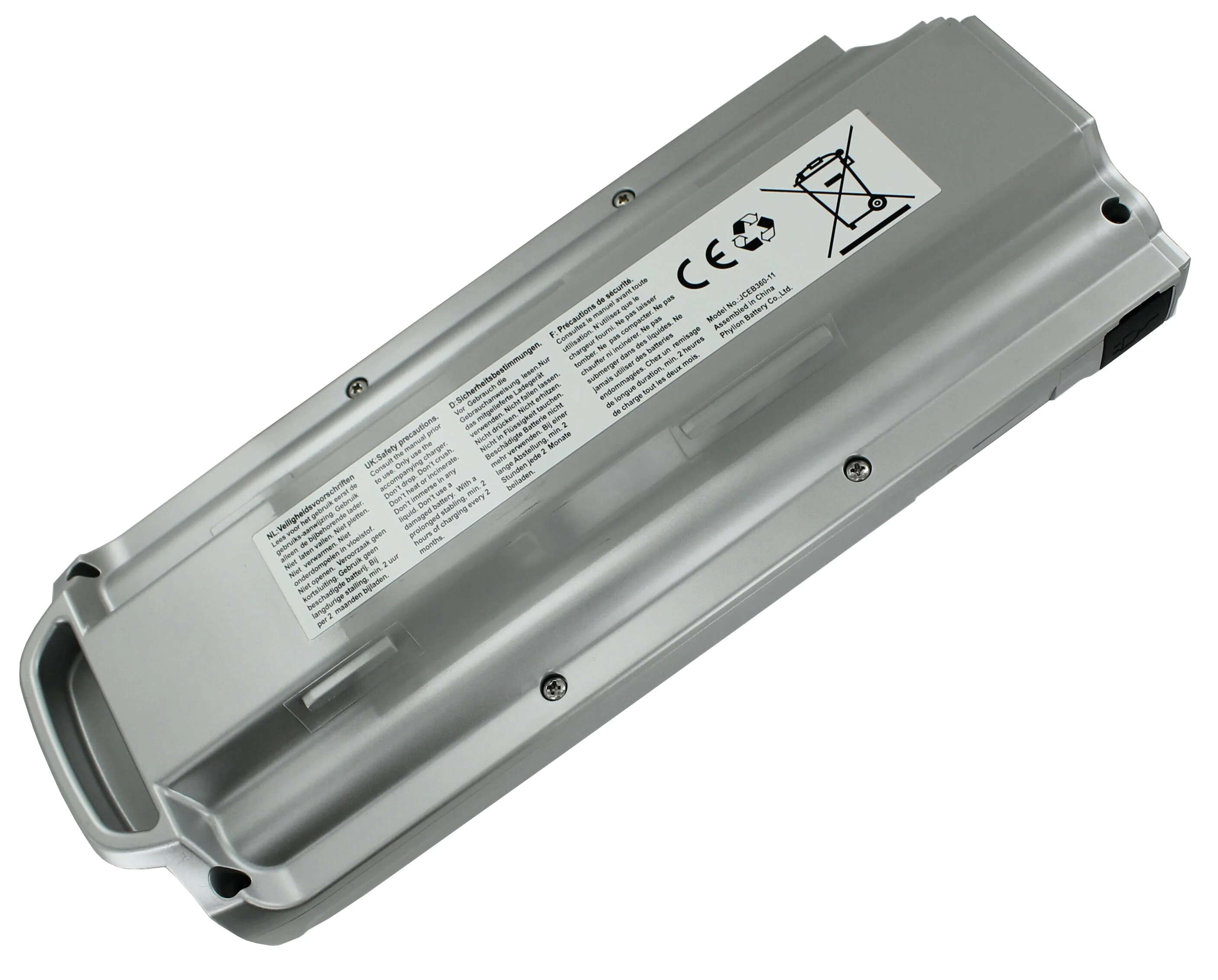 E-motion E-400 Fietsaccu 36V 11Ah Zilver - Image 2
