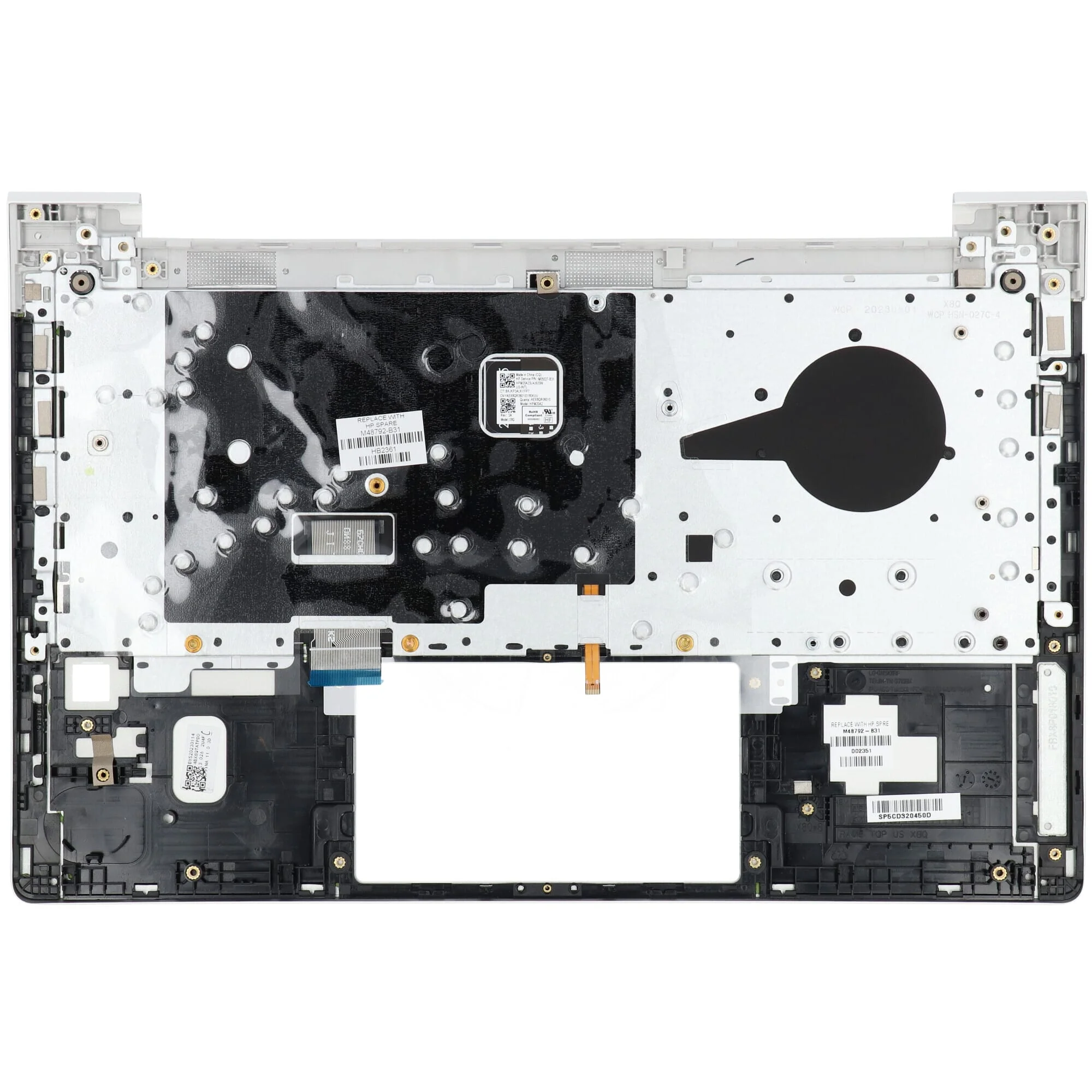 HP Laptop Toetsenbord Qwerty US + Top Cover, Backlit -Zilver - Image 2