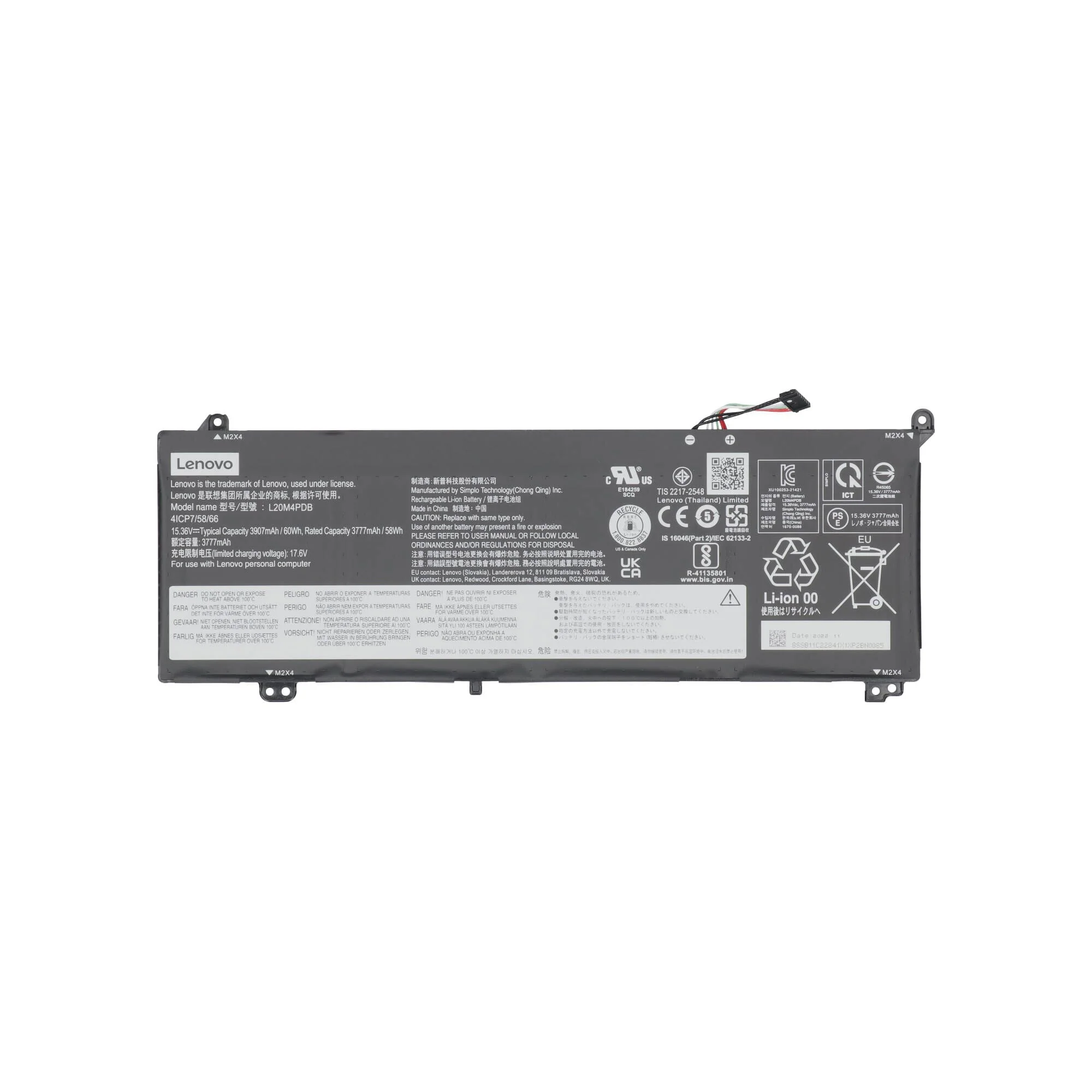 Lenovo Laptop Accu 3770 mAh - Image 3