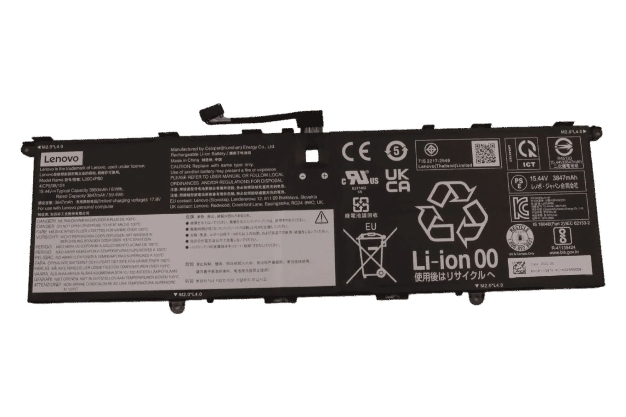 Lenovo Laptop Accu 3847mAh
