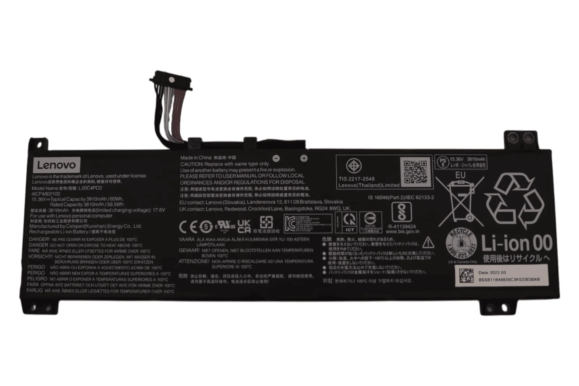 Lenovo Laptop Accu 3910mAh - Image 3
