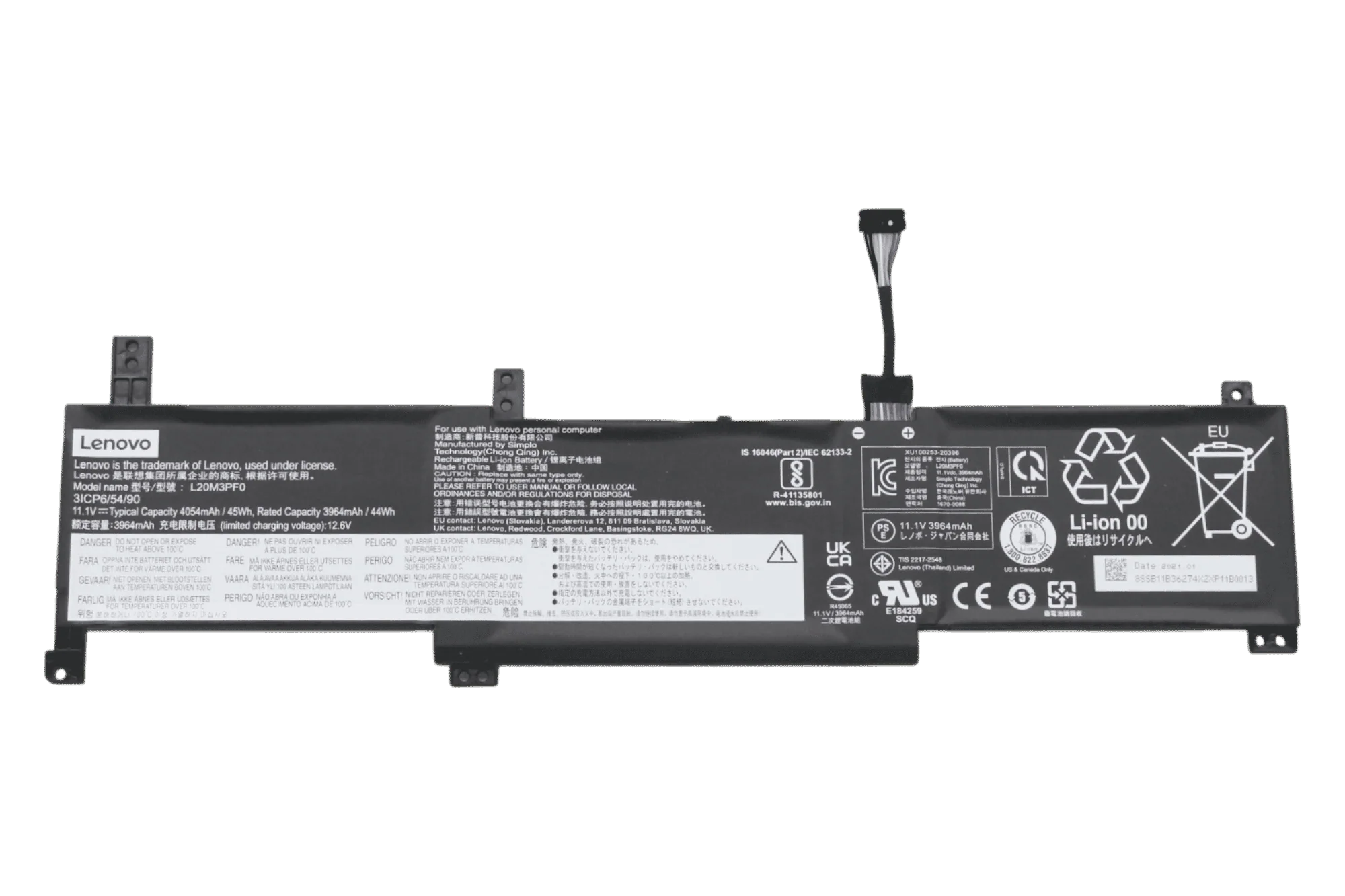 Lenovo Laptop Accu 4054mAh - Image 3