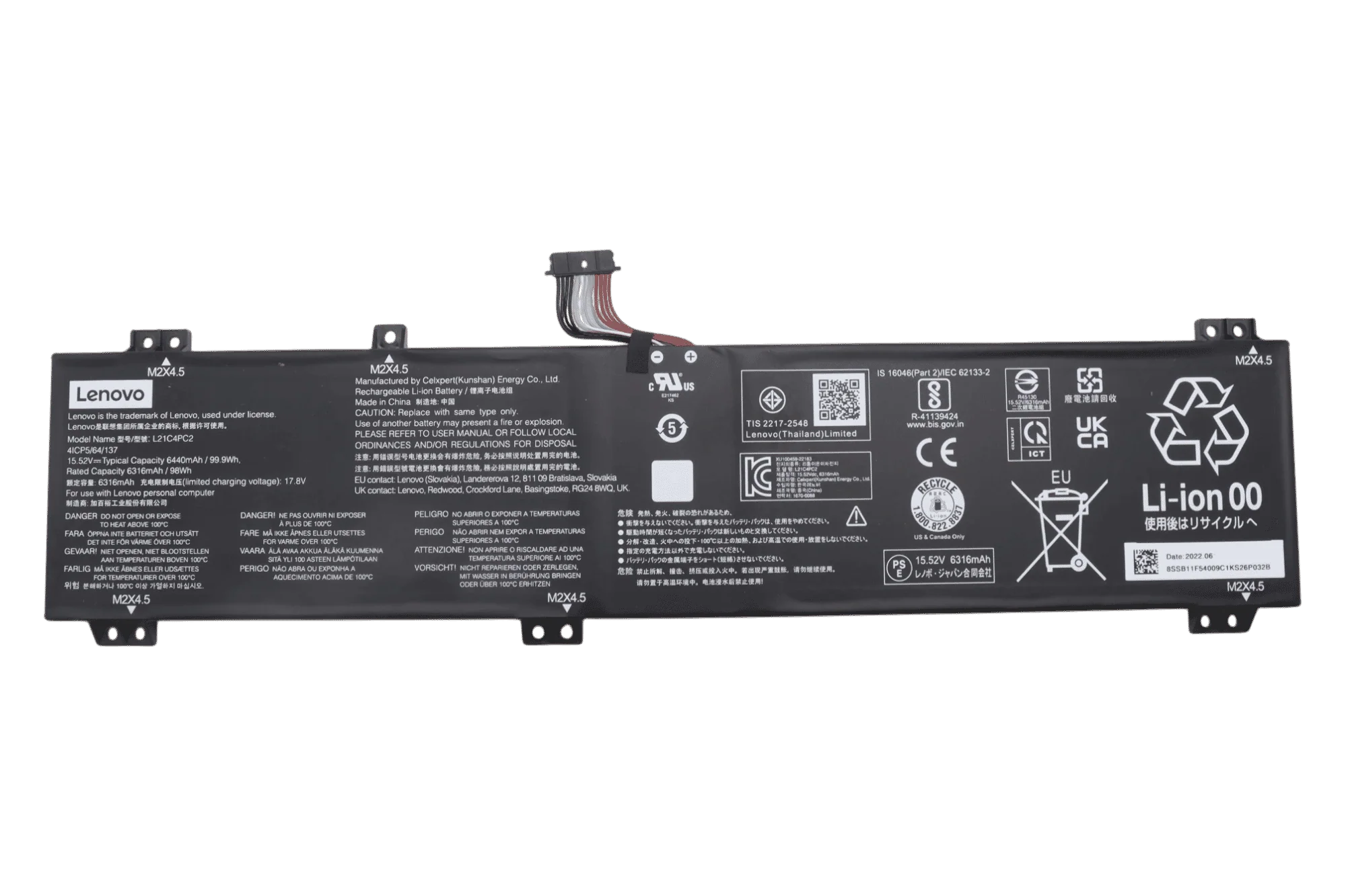 Lenovo Laptop Accu 6440mAh