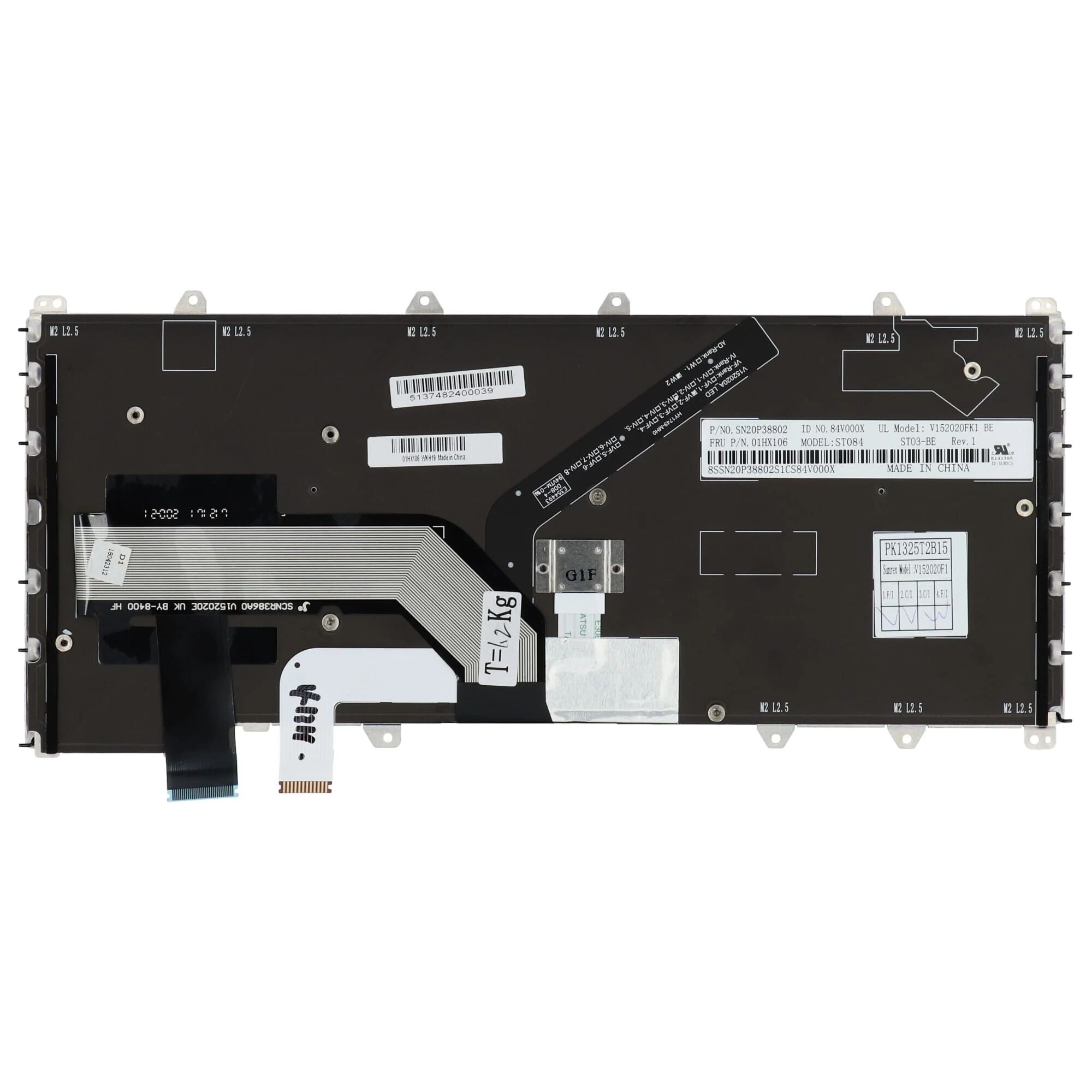 Lenovo Laptop Toetsenbord Azerty BE, Backlit - Image 2
