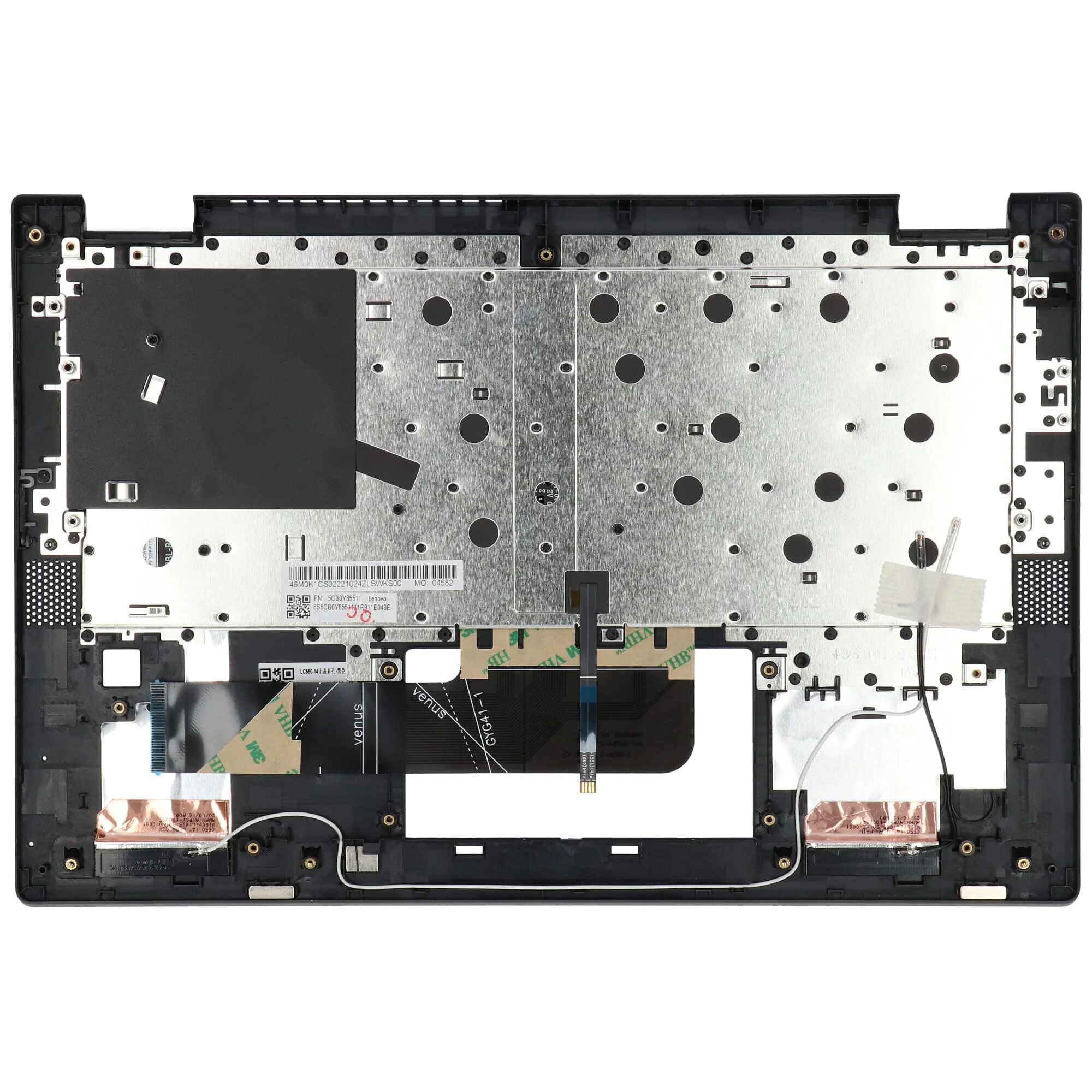 Lenovo Laptop Toetsenbord Azerty BE + Top Cover, BL - Grijs - Image 2