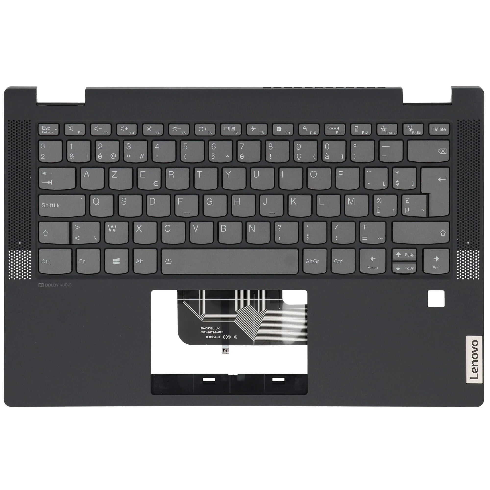 Lenovo Laptop Toetsenbord Azerty BE + Top Cover, BL - Grijs - Image 3