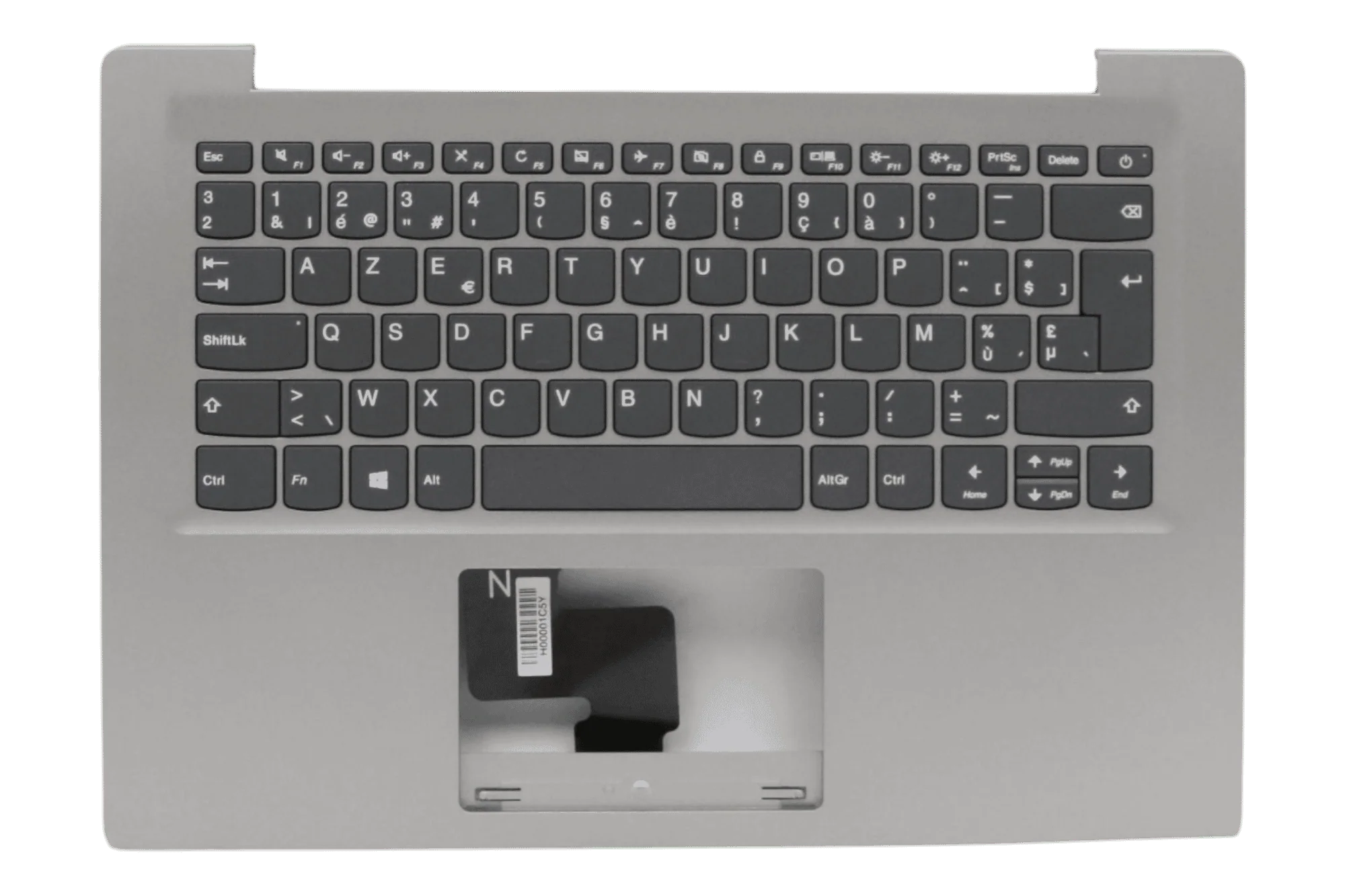 Lenovo Laptop Toetsenbord Azerty BE + Top Cover - Grijs