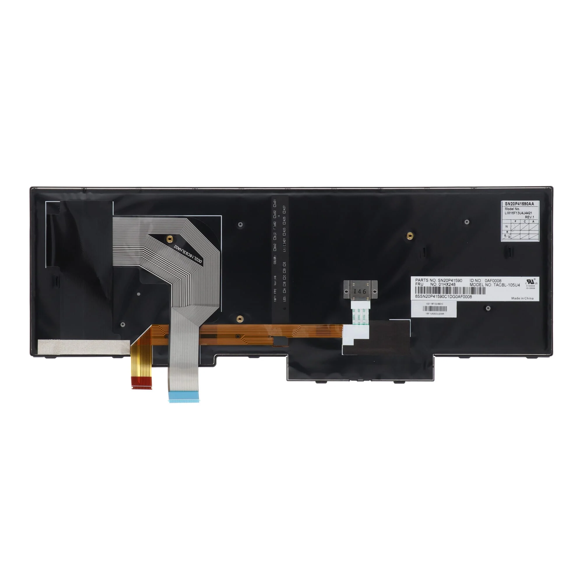 Lenovo Laptop Toetsenbord Qwerty US, Backlight - Zwart - Image 3
