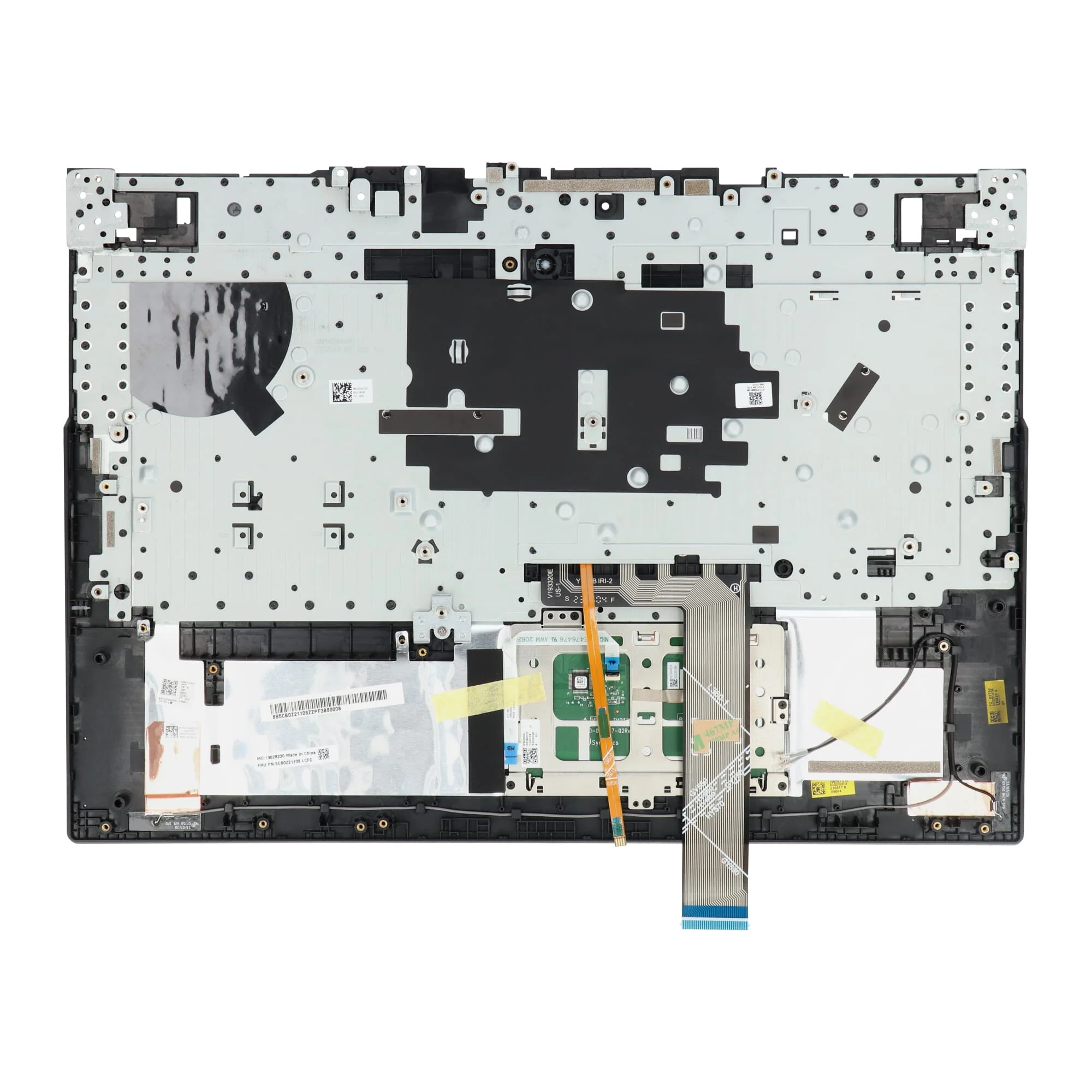 Lenovo Laptop Toetsenbord Qwerty US + Top Cover, BL - Grijs - Image 2