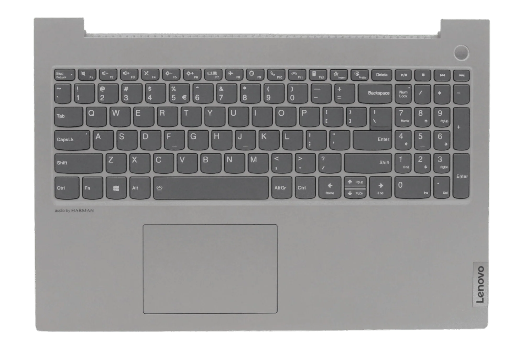 Lenovo Laptop Toetsenbord Qwerty US + Top Cover, BL - Grijs