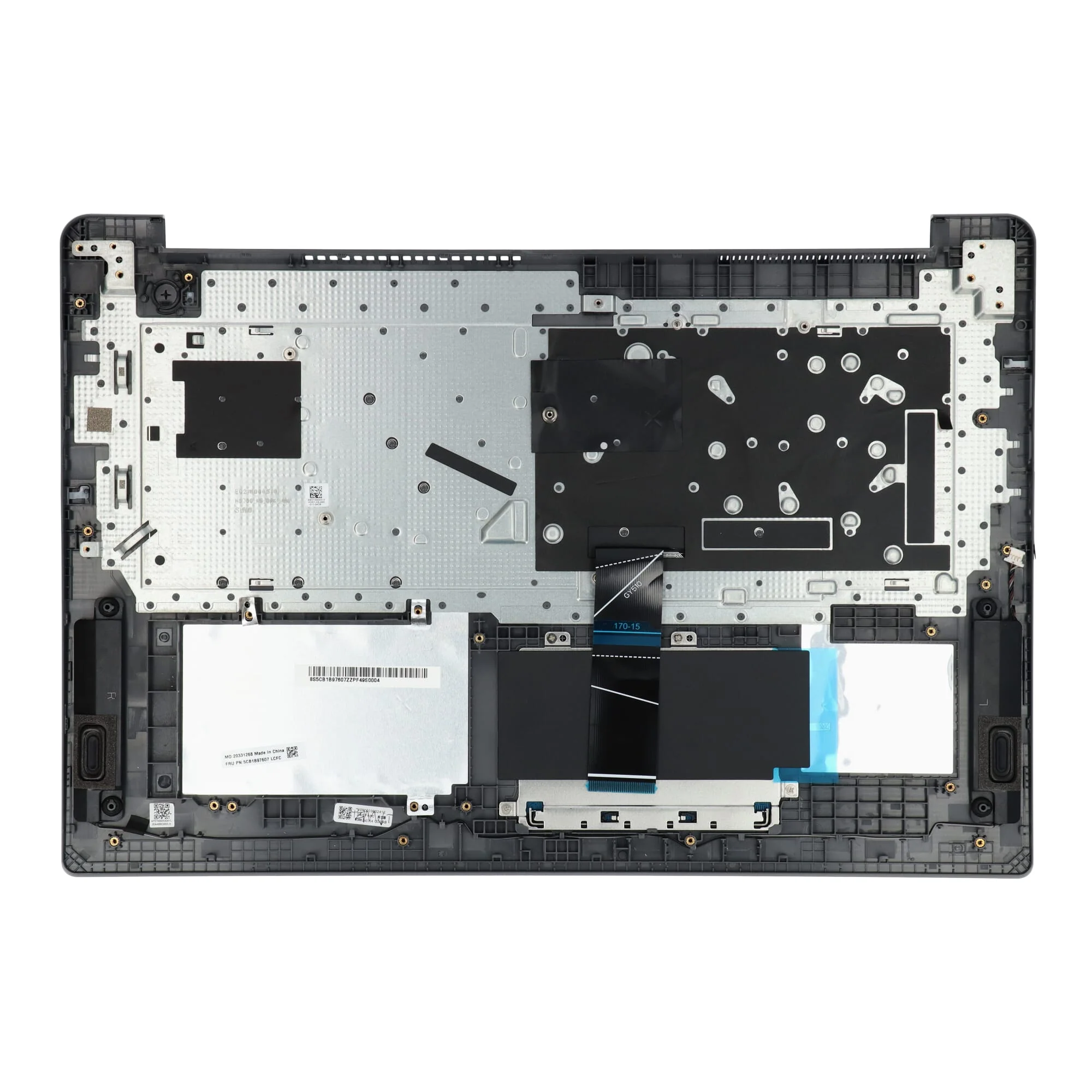 Lenovo Laptop Toetsenbord Qwerty US + Top Cover Grijs - Image 2