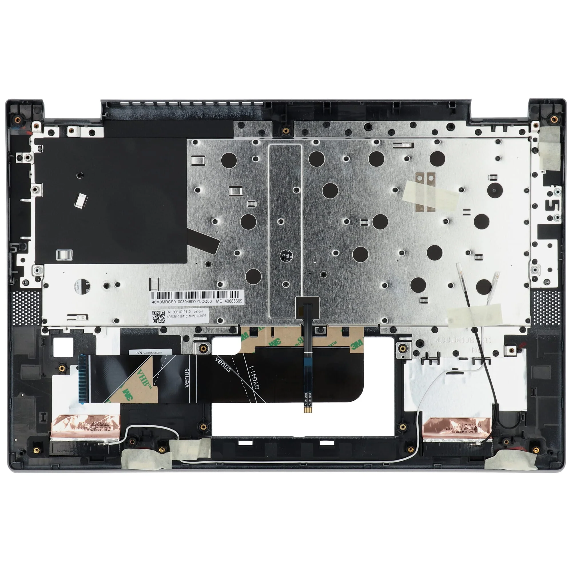Lenovo Laptop Toetsenbord Qwerty US + Top Cover - Grijs - Image 4