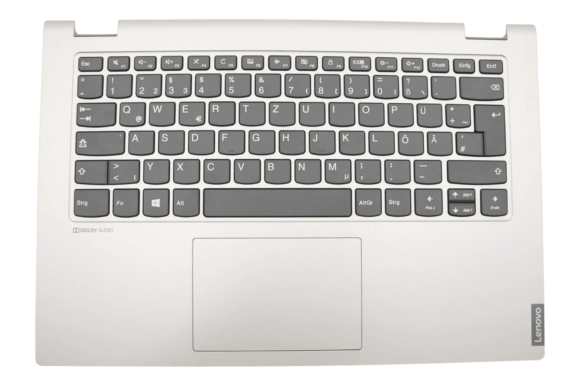 Lenovo Laptop Toetsenbord Qwertz DE +Top Cover - Grijs