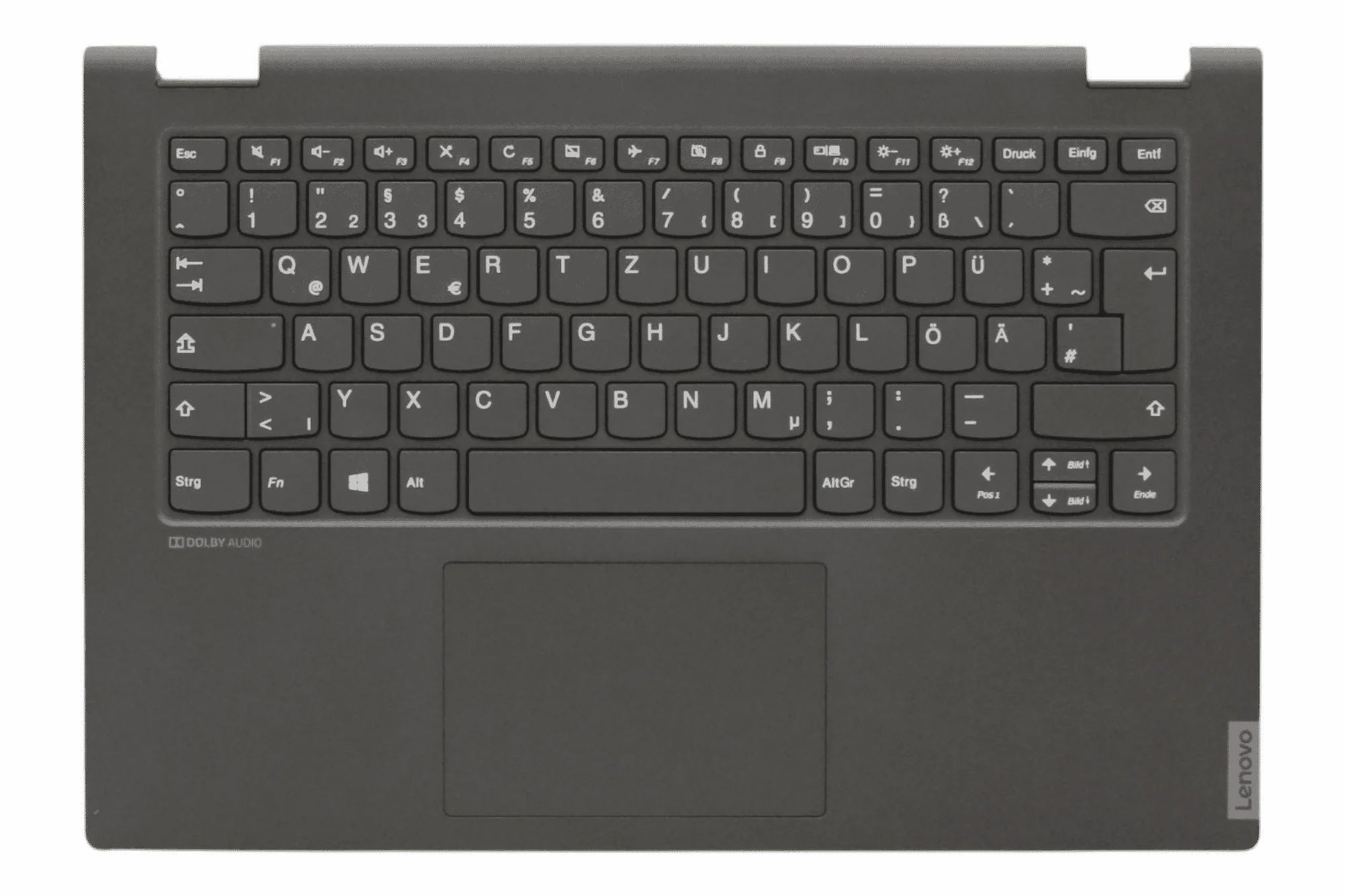 Lenovo Laptop Toetsenbord Qwertz DE +Top Cover - Zwart
