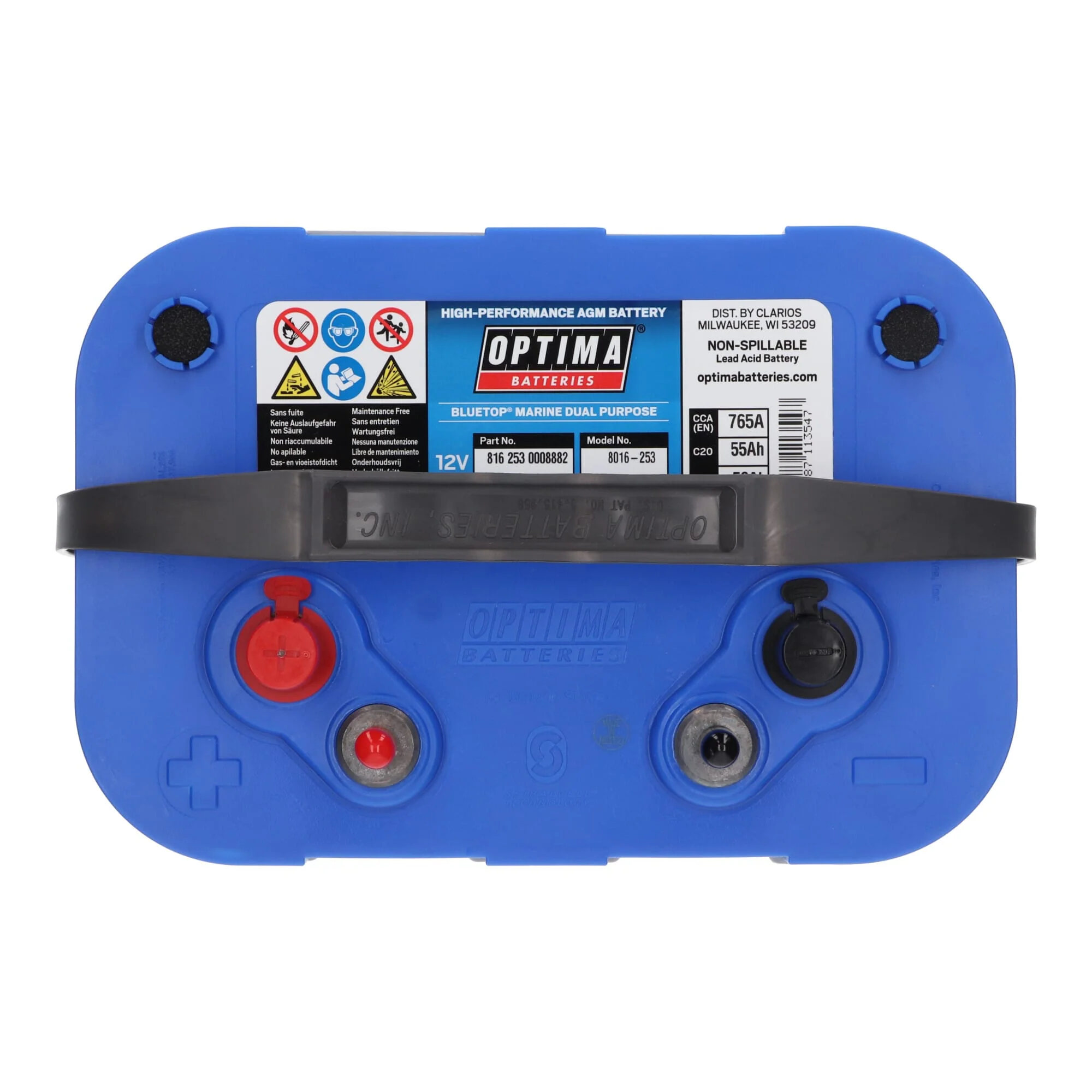 Optima Blue Top Accu 12V 55Ah BT DC-4.2 - Image 6
