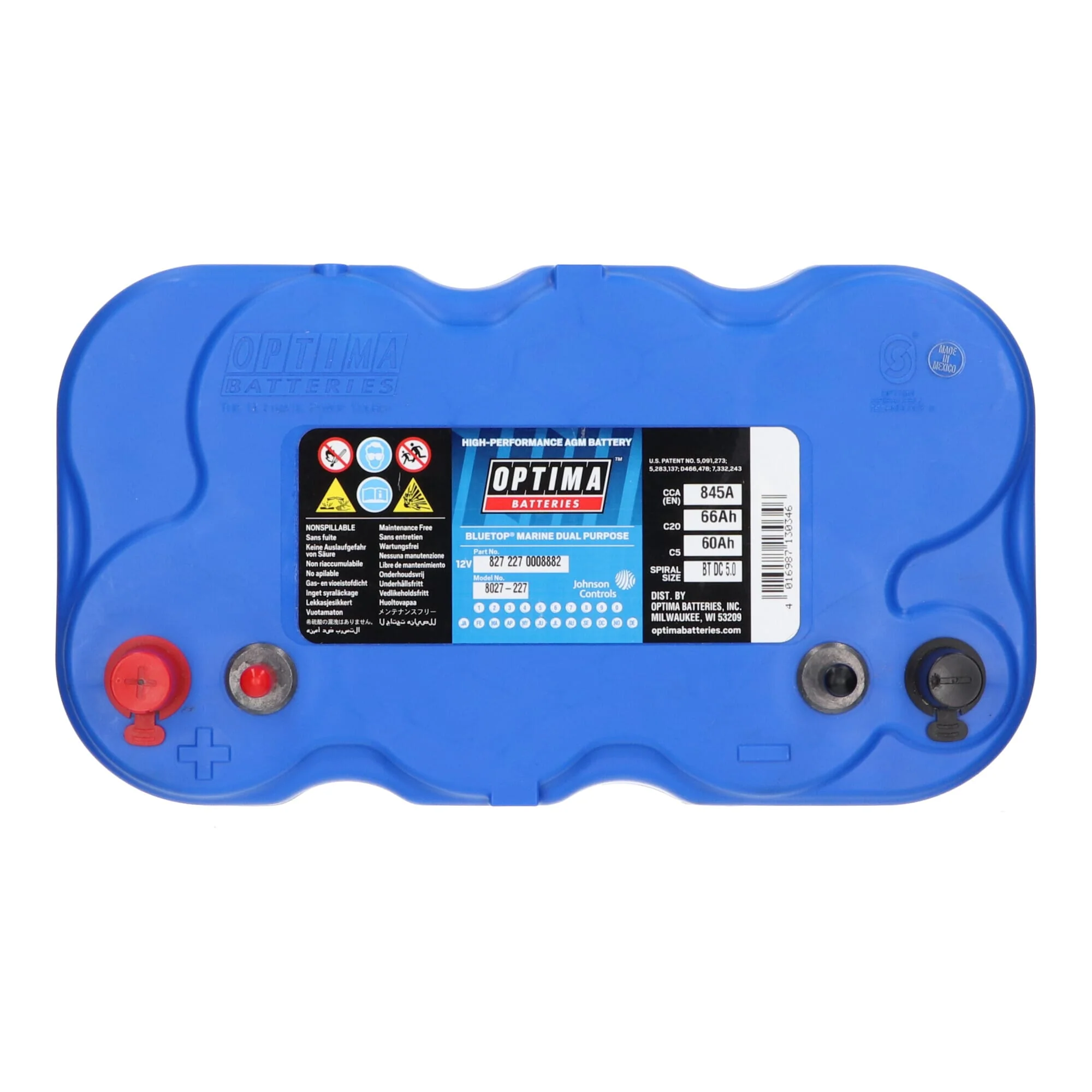 Optima Blue Top Accu 12V 66Ah BT DC-5.0 - Image 6