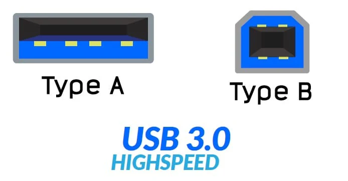 USB3.0 A naar USB3.0 B Kabel 2 Meter - Zwart - Image 2