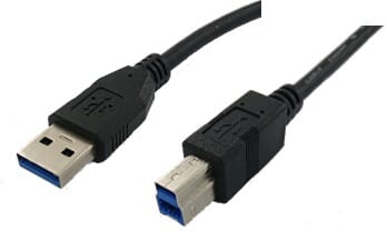 USB3.0 A naar USB3.0 B Kabel 2 Meter - Zwart - Image 3