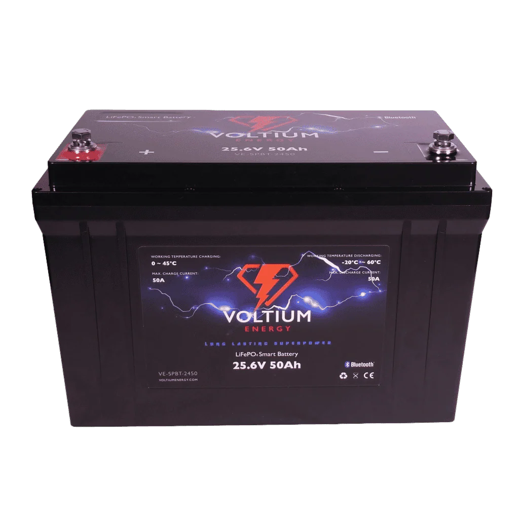 Voltium Energy LiFePO4 Accu 25,6V - 50Ah Bluetooth