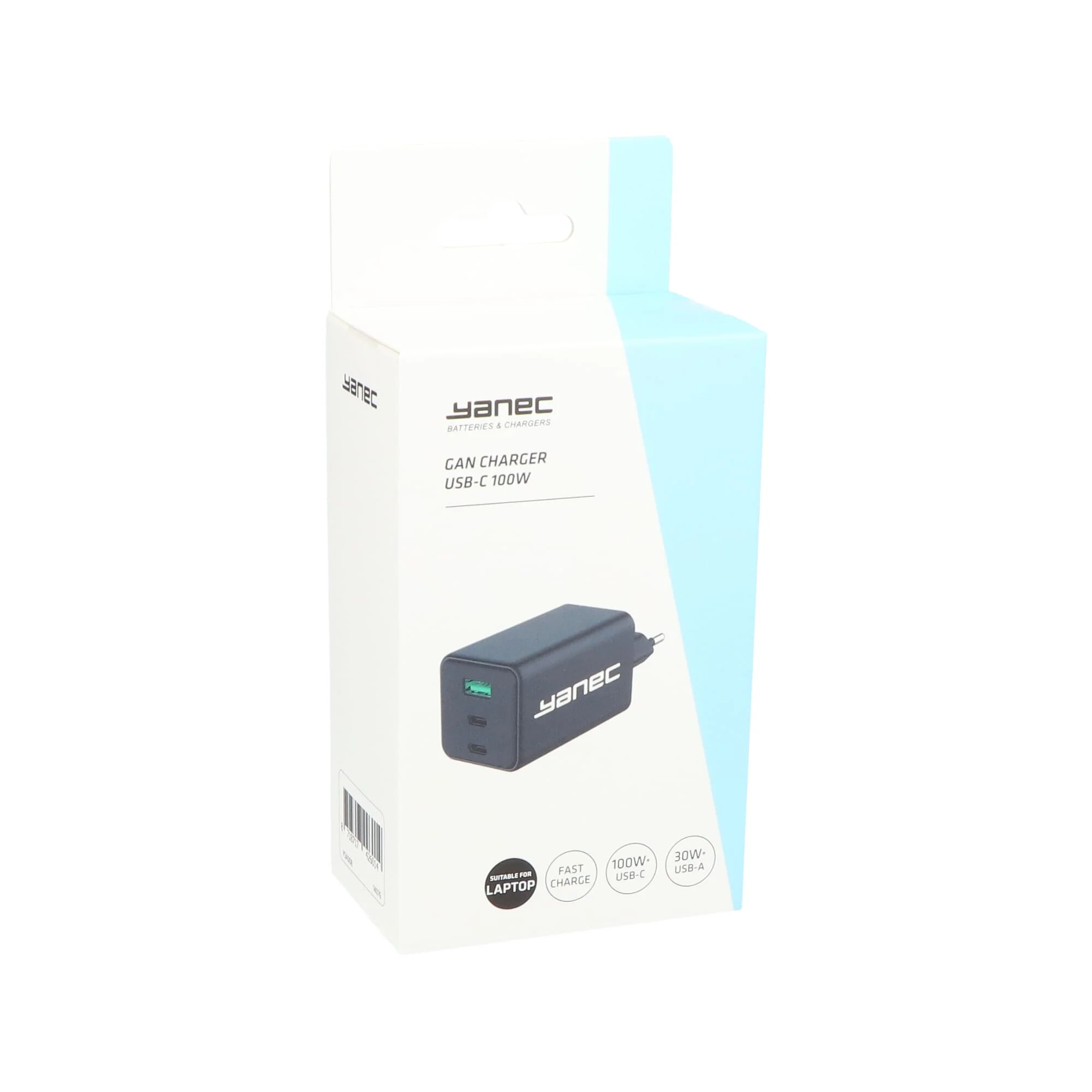 Yanec Compacte GaN lader USB-A USB-C 100W - Image 3