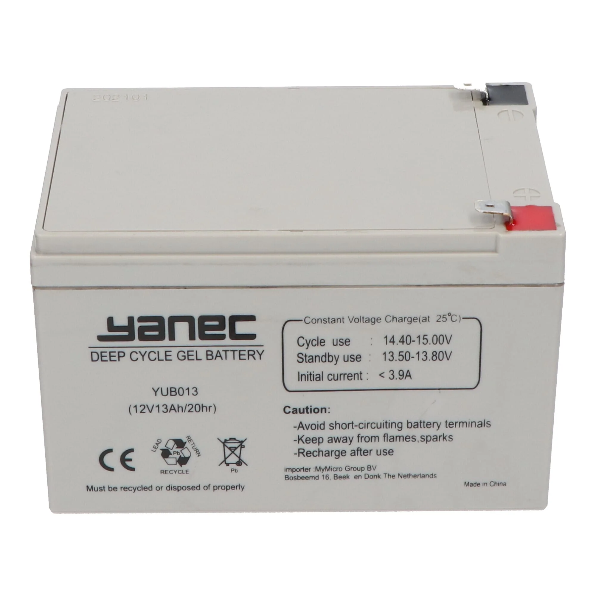 Yanec Gel Accu 12V 13Ah - Image 2