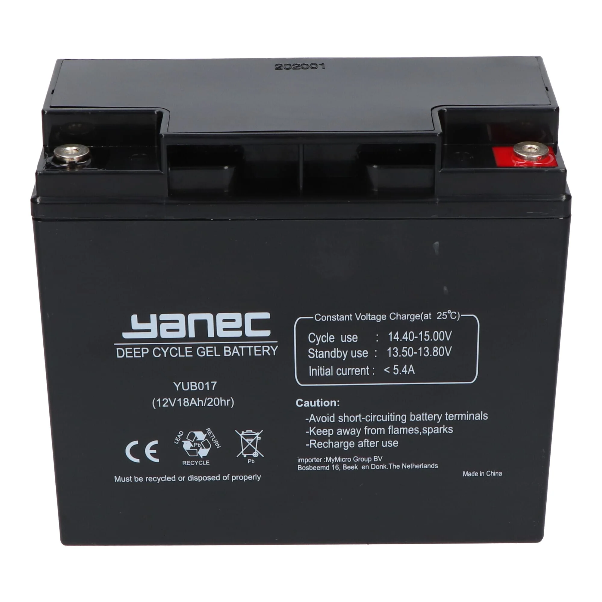 Yanec Gel Accu 12V 18Ah - Image 3