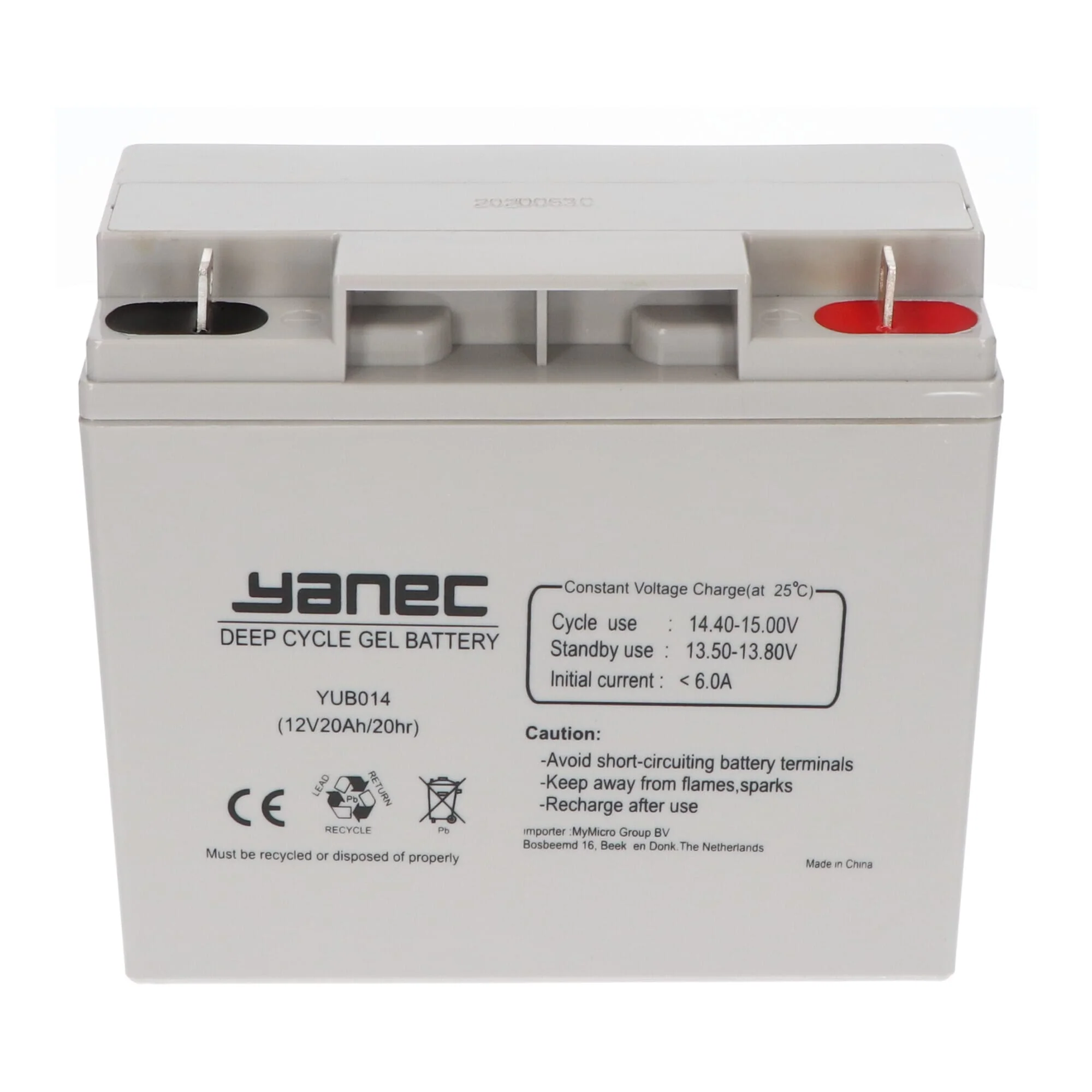 Yanec Gel Accu 12V 20Ah - Image 2