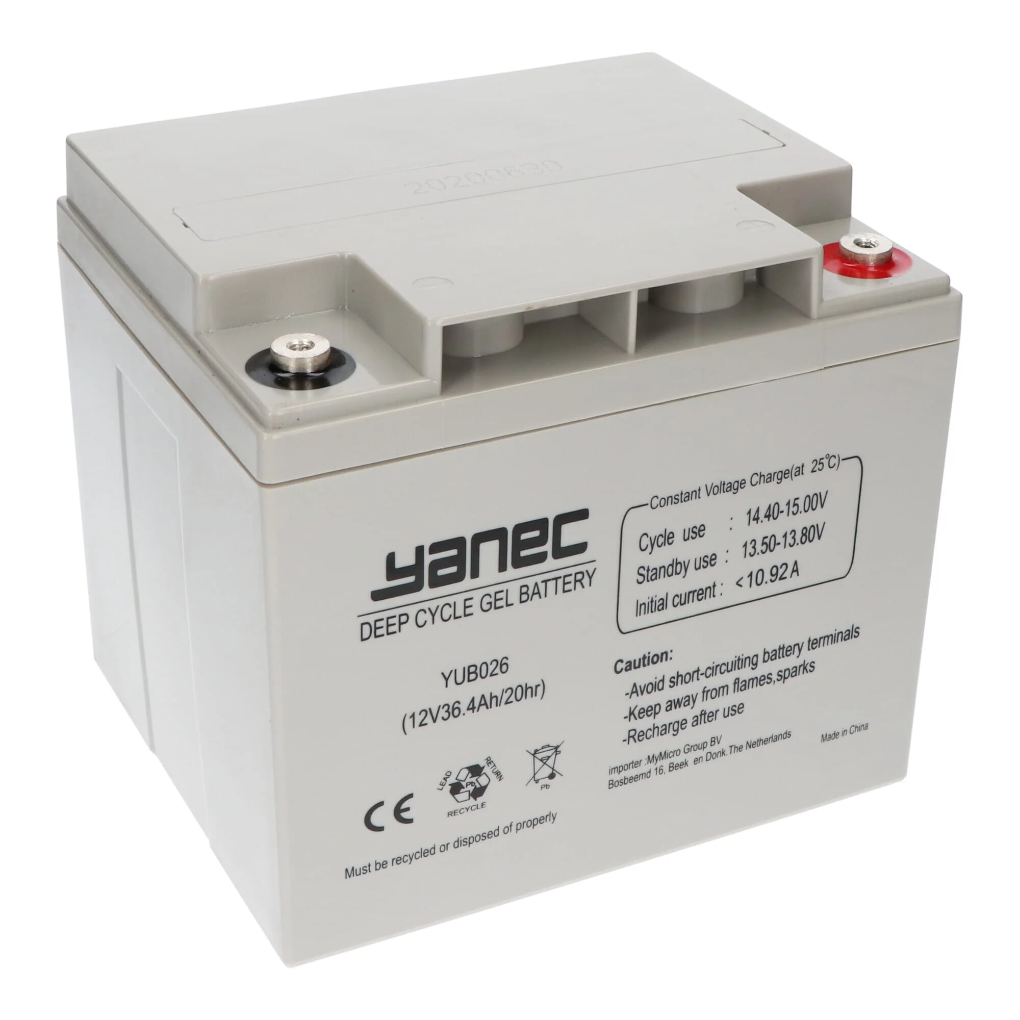 Yanec Gel Accu 12V 36.4Ah