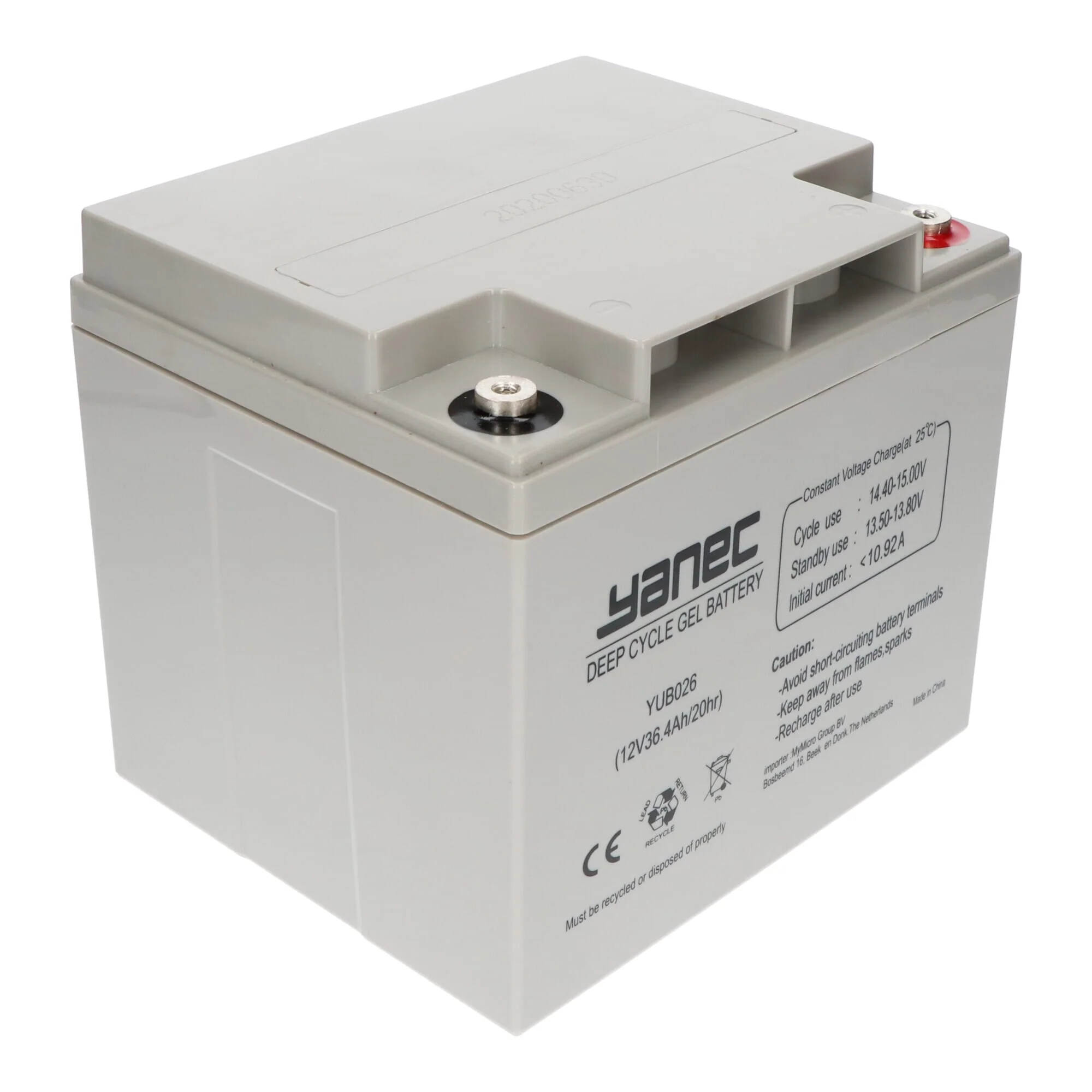 Yanec Gel Accu 12V 36.4Ah - Image 3