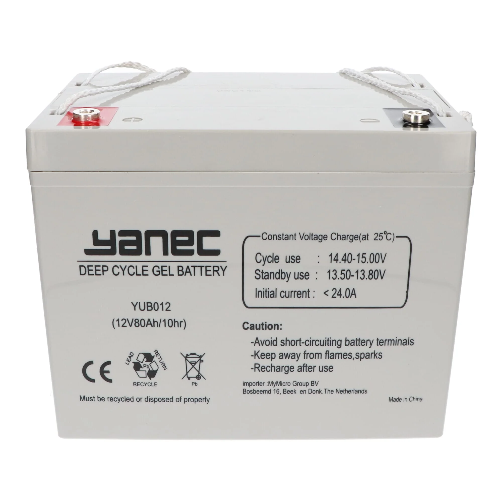 Yanec Gel Accu 12V 80Ah - Image 2