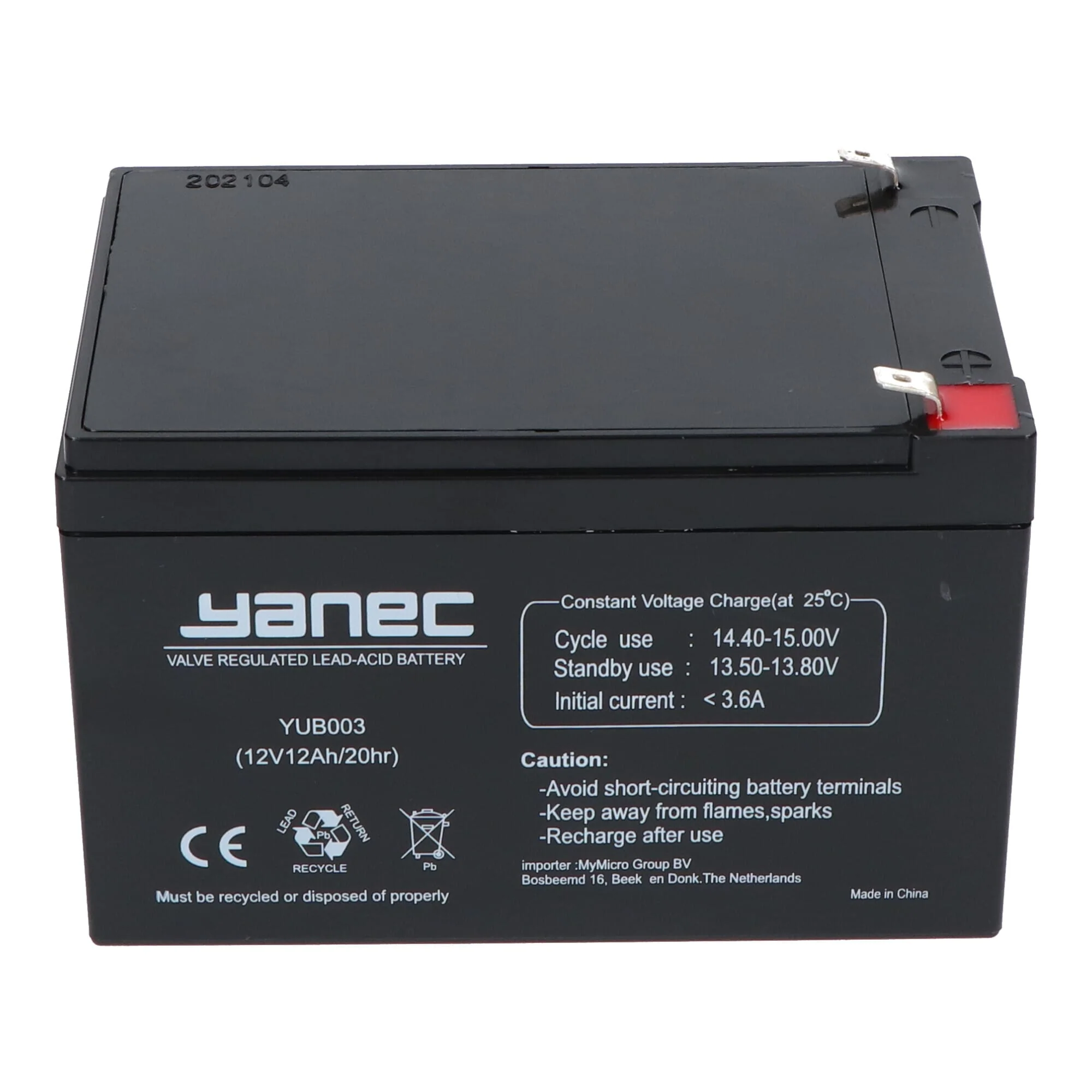 Yanec Loodaccu 12V 12Ah - Image 2