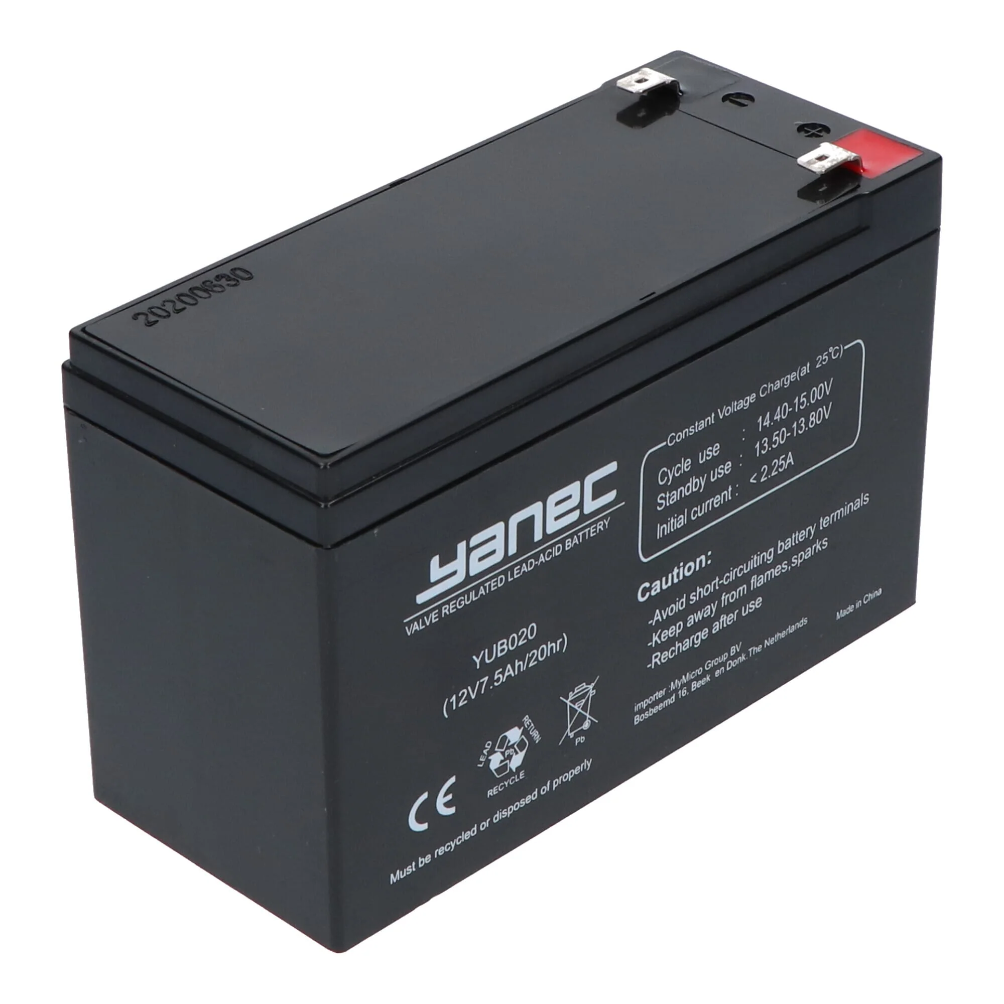 Yanec Loodaccu 12V 7.5Ah (6.3mm) - Image 3