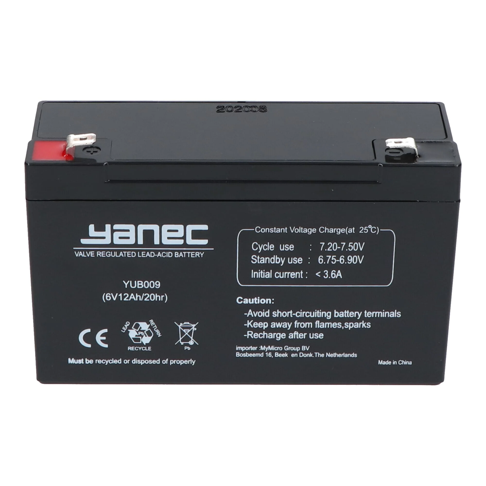 Yanec Loodaccu 6V 12Ah - Image 2