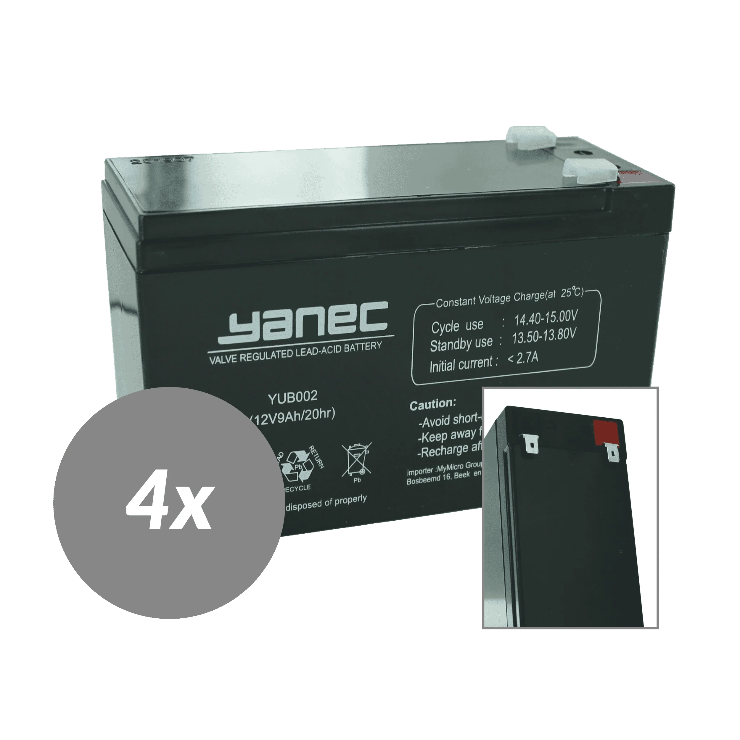 Yanec UPS Batterij Vervangingsset RBC107 (Excl. Kabels)