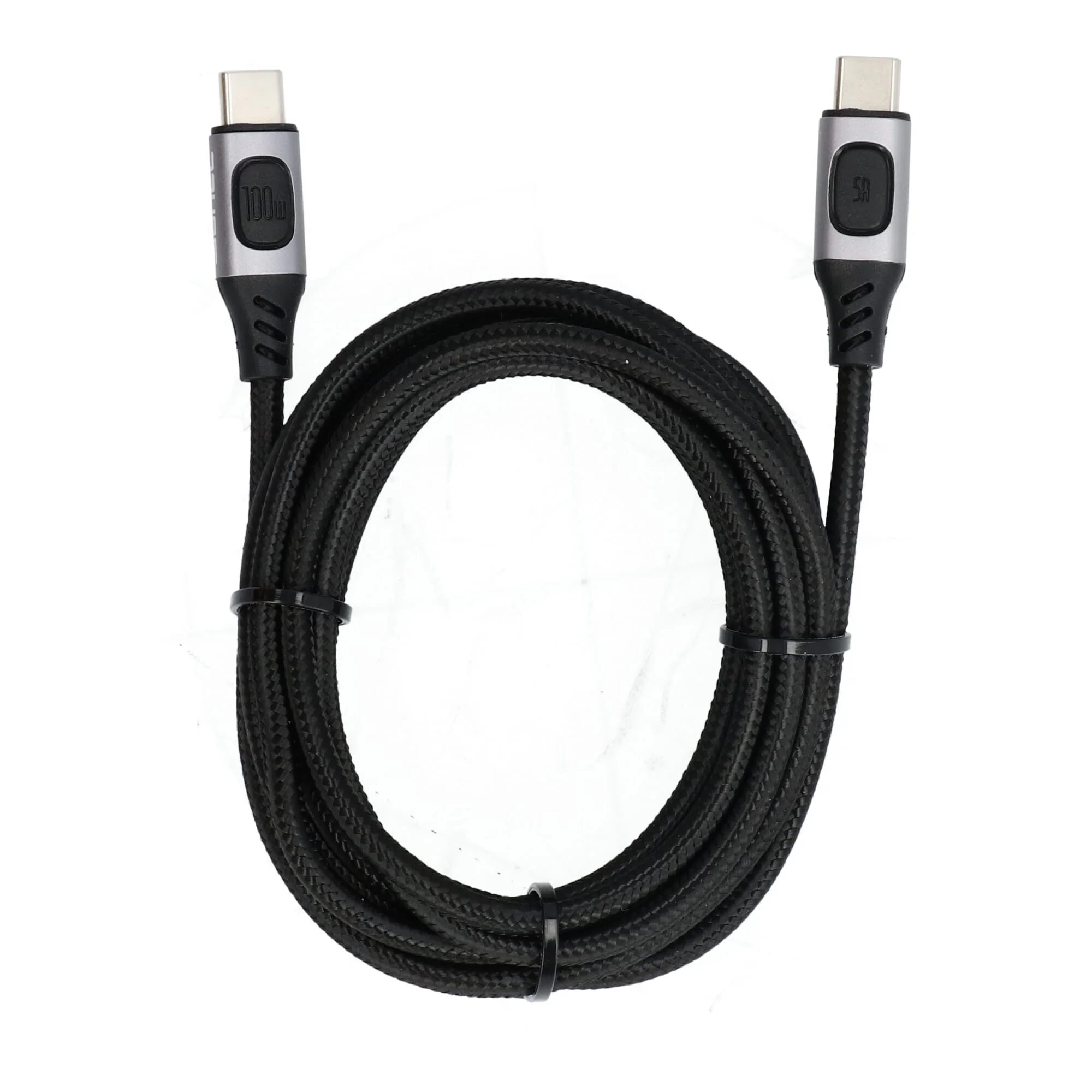 Yanec USB-C naar USB-C laad- en datakabel 2m nylon (100W) - Image 2